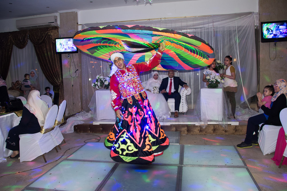 Egyptian wedding: colourful.