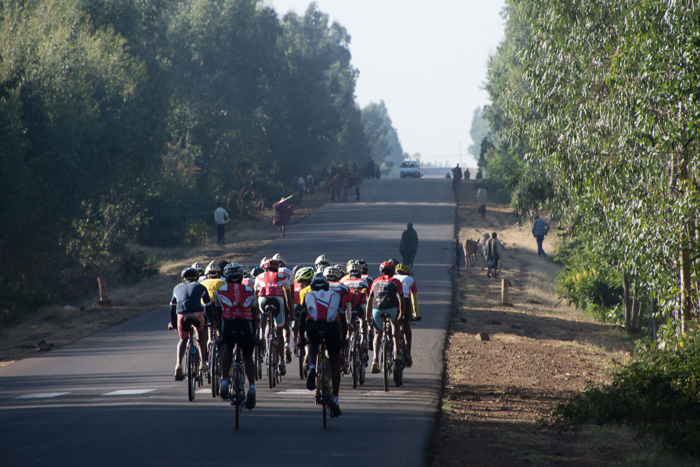 The Amhara Region Cycling Team whizz by