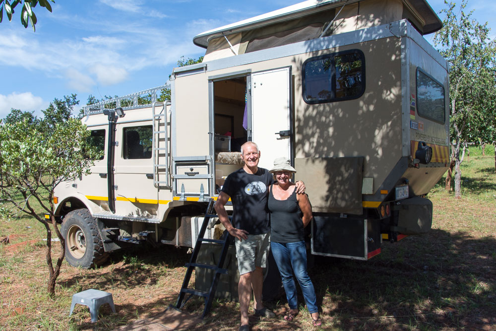 We were delighted to meet up again with Tom and Eva but sad to hear that they were having problems with their Unimog