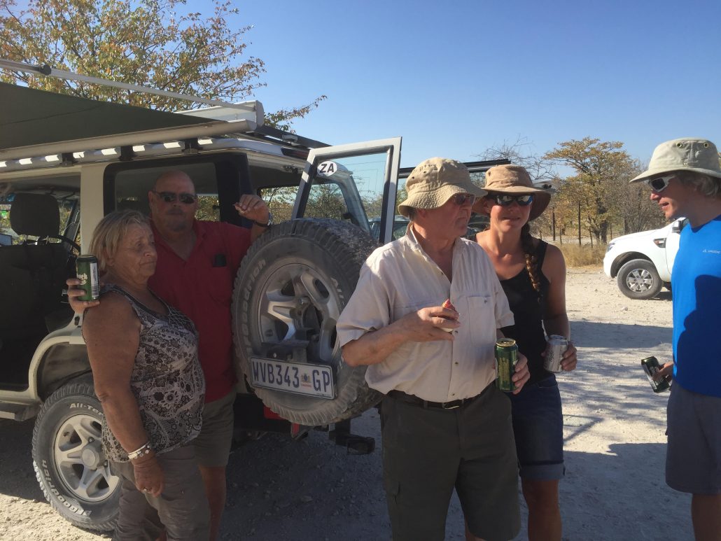 Lunch stop in Etosha with Emily's family